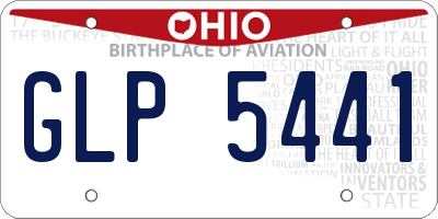 OH license plate GLP5441