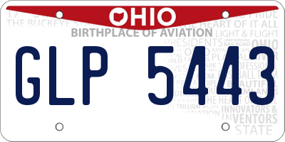 OH license plate GLP5443
