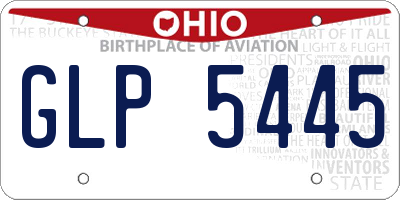OH license plate GLP5445