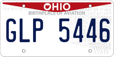 OH license plate GLP5446
