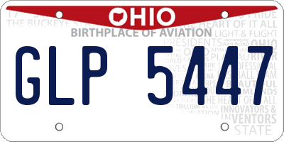 OH license plate GLP5447