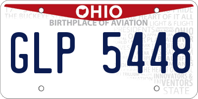OH license plate GLP5448