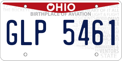 OH license plate GLP5461