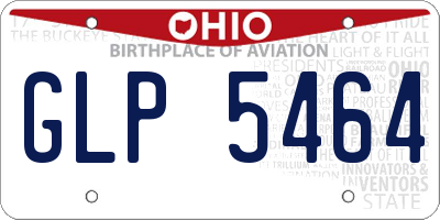 OH license plate GLP5464