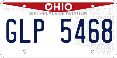OH license plate GLP5468