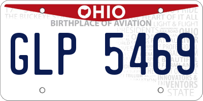 OH license plate GLP5469