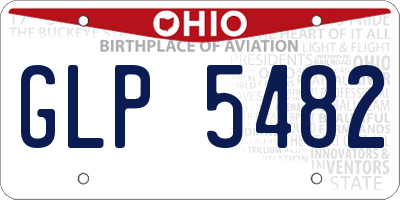 OH license plate GLP5482