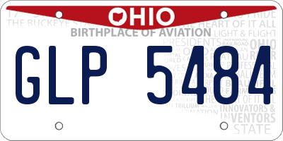 OH license plate GLP5484