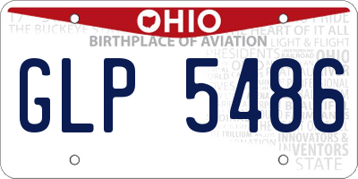 OH license plate GLP5486