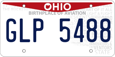 OH license plate GLP5488
