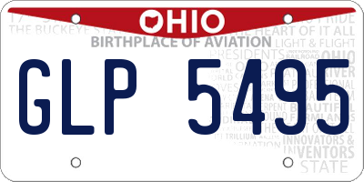 OH license plate GLP5495