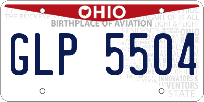 OH license plate GLP5504