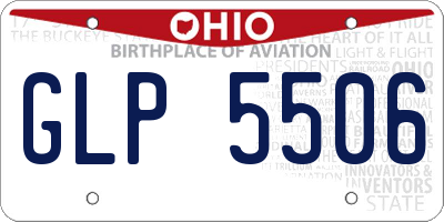 OH license plate GLP5506
