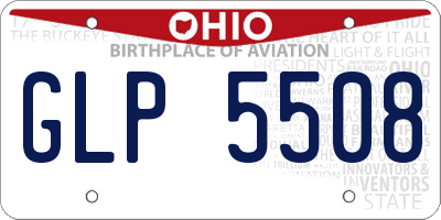 OH license plate GLP5508