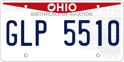 OH license plate GLP5510