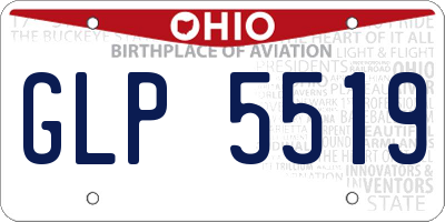 OH license plate GLP5519