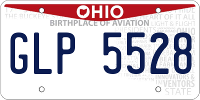 OH license plate GLP5528