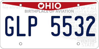 OH license plate GLP5532