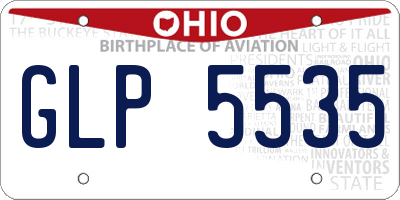 OH license plate GLP5535