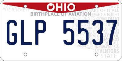 OH license plate GLP5537