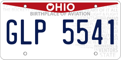 OH license plate GLP5541
