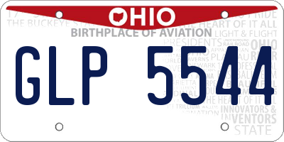 OH license plate GLP5544