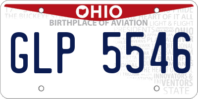 OH license plate GLP5546