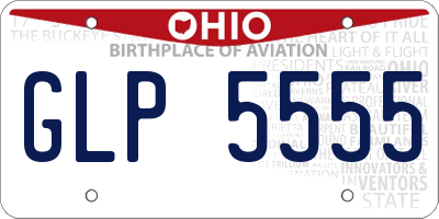 OH license plate GLP5555