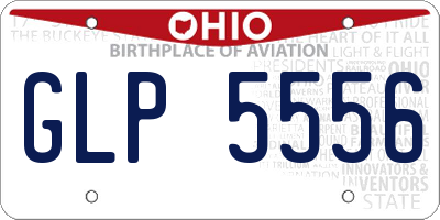 OH license plate GLP5556