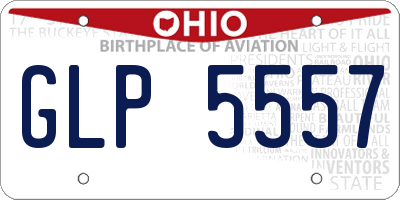 OH license plate GLP5557