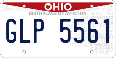 OH license plate GLP5561