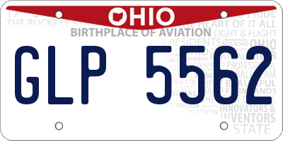 OH license plate GLP5562