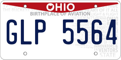 OH license plate GLP5564