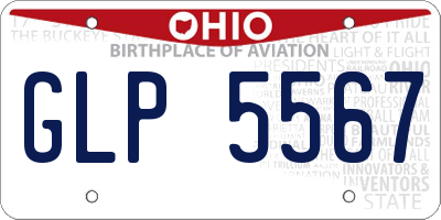 OH license plate GLP5567