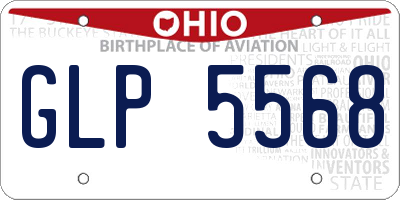 OH license plate GLP5568