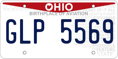 OH license plate GLP5569