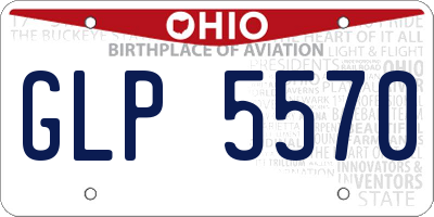 OH license plate GLP5570