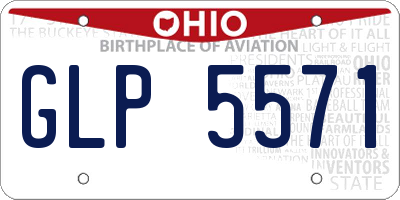 OH license plate GLP5571