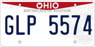 OH license plate GLP5574
