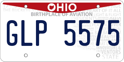 OH license plate GLP5575