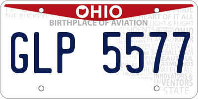 OH license plate GLP5577