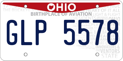 OH license plate GLP5578