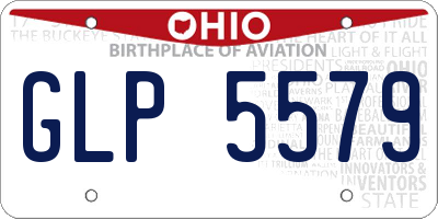 OH license plate GLP5579