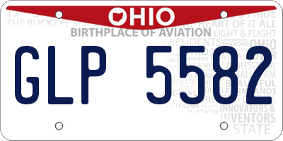 OH license plate GLP5582