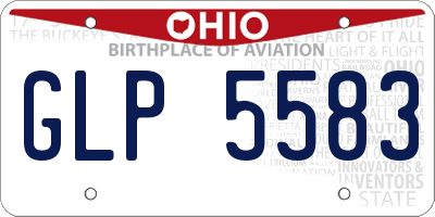 OH license plate GLP5583