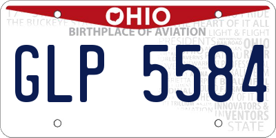 OH license plate GLP5584