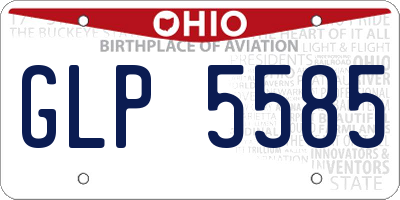 OH license plate GLP5585