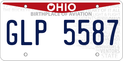 OH license plate GLP5587