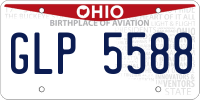 OH license plate GLP5588