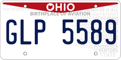 OH license plate GLP5589